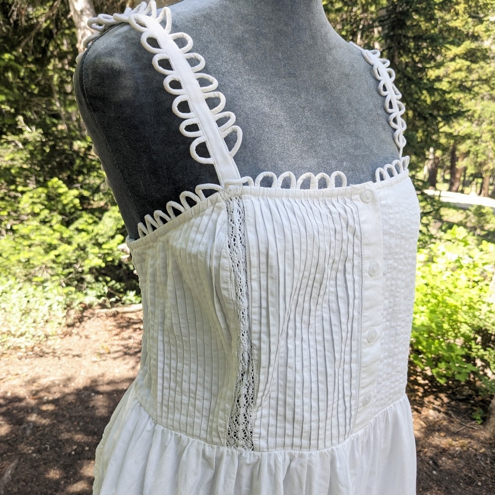 Forever That Girl Adrianna Lace Romper L White Wide Bloomer Shorts Boho Smocked - Picture 8 of 16